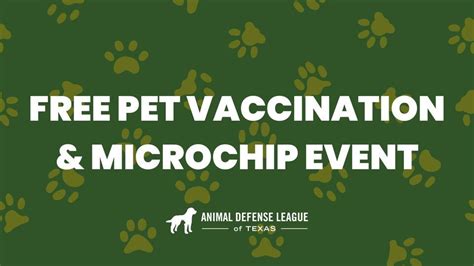 FREE Pet Vaccination & Microchip Event, Normoyle Park, San Antonio, 2 ...