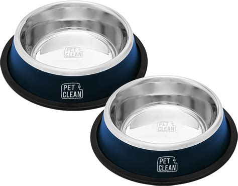 Pet Clean Dog Bowl, Stainless Steel Food And Water Feeding Bowl For ...