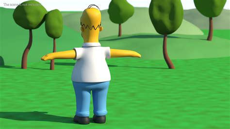 3D Cartoon Character Homer Simpson T-Pose model | 3D Molier International