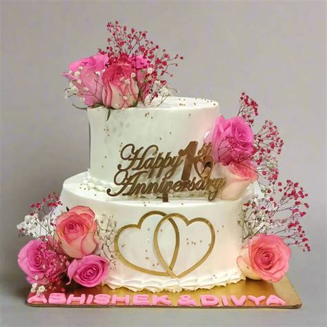 Happy Anniversary: Elegant 2-Tier Chocolate Cake – CAKESTRY15