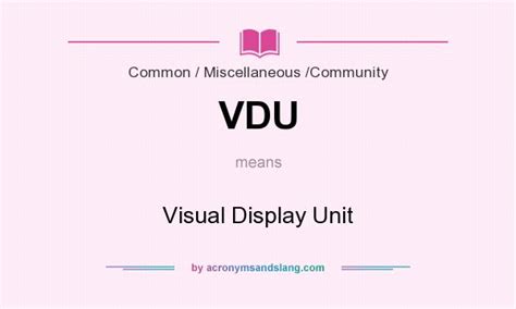 Image result for VDU Full Form Computer