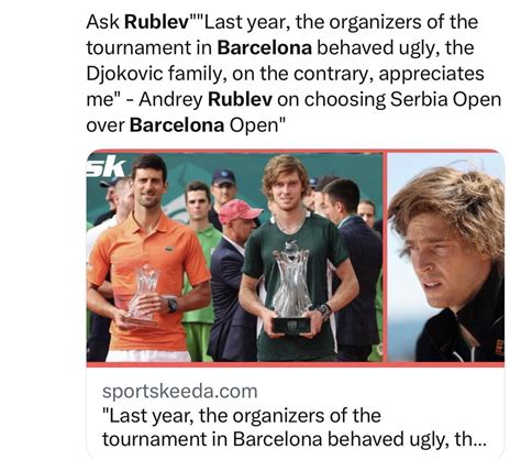 What happened with Andrey in Barcelona? : r/tennis