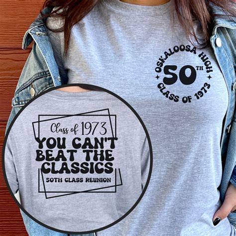 Custom Class Reunion T-shirt, 50th Year High School Reunion, Personalized Class Reunion Shirt ...