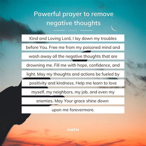 Powerful prayer to remove negative thoughts – AvePray