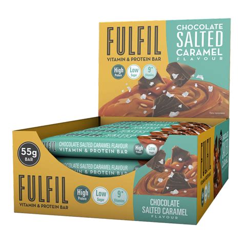 Fulfil Chocolate Salted Caramel Protein Bar Snack, 15 x 5...