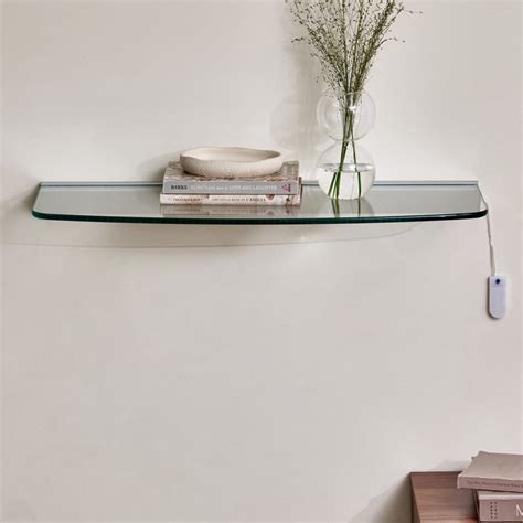 Buy Abe Tempered Glass LED Wall Shelf from Home Centre at just INR 2999.0