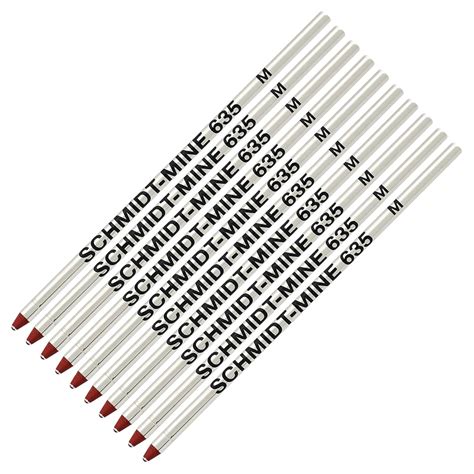 10 Pack - Schmidt 635 Mini D1 Refills - Red : Amazon.in: Office Products