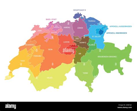 Switzerland Map With Cities