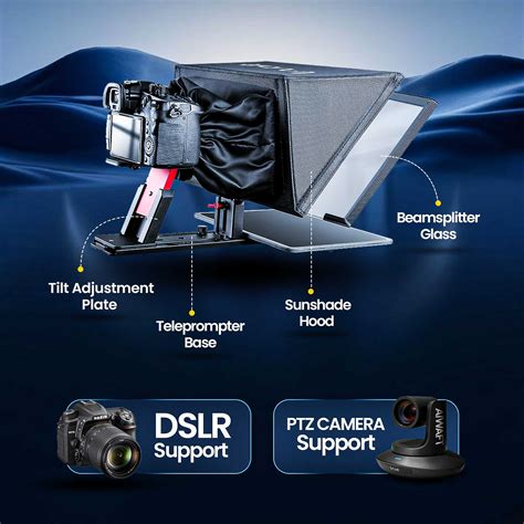 Aiwaft ALWT12XS 12.9" All-Metal Teleprompter with Bluetooth Remote & A ...
