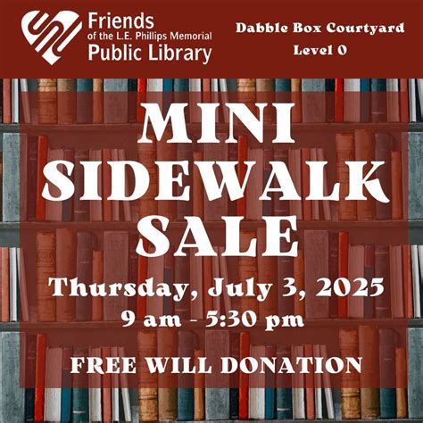 Mini Sidewalk Sale, L.E. Phillips Memorial Public Library, Eau Claire ...