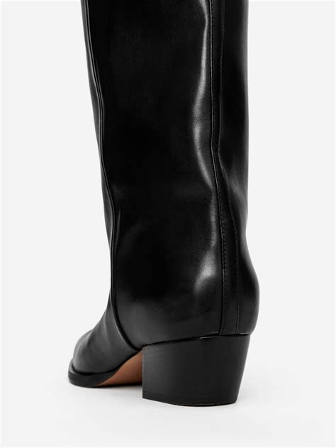 Knee-High Leather Boots – Black – ARKET WW