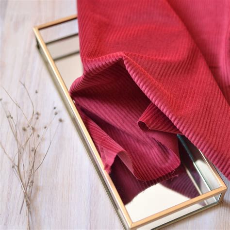 Velours côtelé | rouge grenat | coton - A&A Patrons
