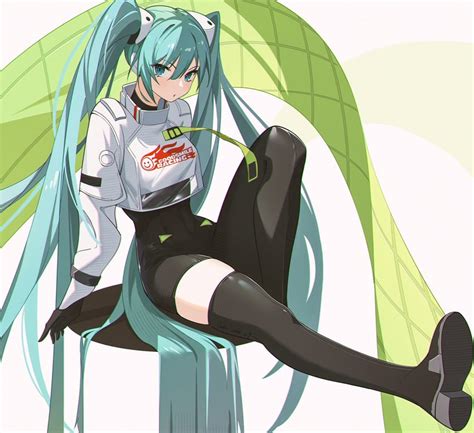 hatsune miku, racing miku, and racing miku (vocaloid and 1 more) drawn ...