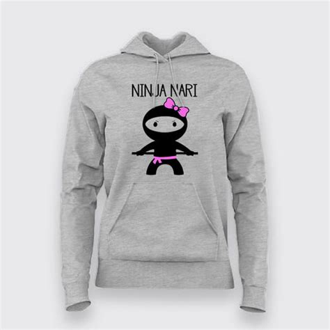 Ninja Naari Indian Women Hindi Funny Hoodies For Women - TEEZ.in