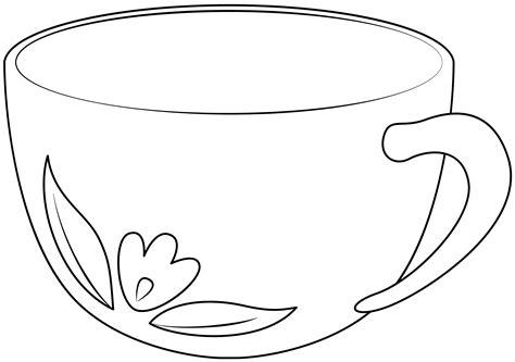 Teacup Outline Template