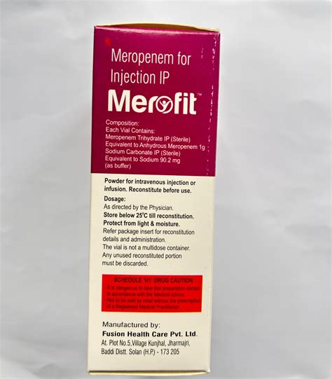 Buy Merofit 1gm Injection Online at Best Price