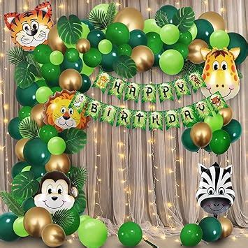 Party Propz Jungle Theme Birthday Decoration Items - 56Pcs Birthday ...