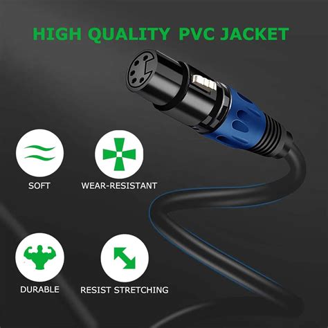 Buy Seefeful DMX Stage Light Cable,DJ XLR Cable, 3-Pin Male XLR to 5 ...