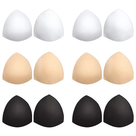 Buy Bra Pads Inserts 6 Pairs, Bra Cups Inserts, Removable Breast ...