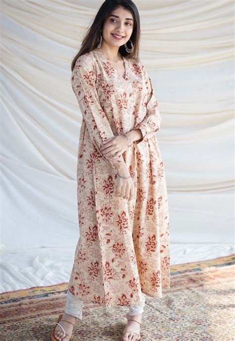 Indian Ethnic Women's Seerat Kalamkari A line Kurta – THE INDIAN ETHNIC CO.