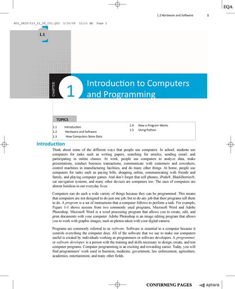 Computer lecture notes - 1 Hardware and Software 1 M01_GADD7119_01_SE ...