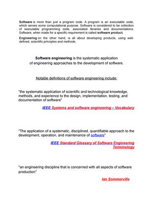SE Handwritten Notes - Manjusa Pandey - Software Engineering - Studocu
