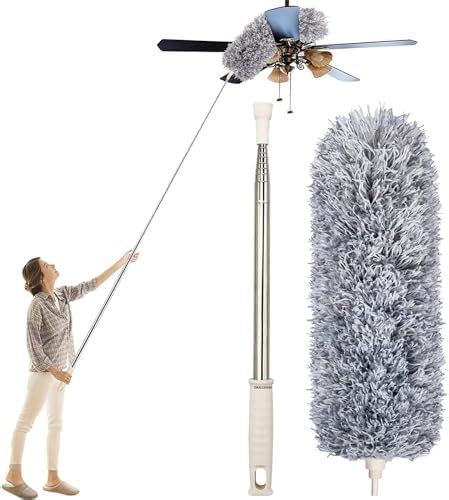 Kalitus Fan Cleaner Brush with Long Rod Flexible Fan Cleaning Mop ...