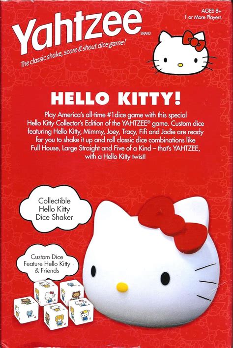 Buy Hello Kitty Collector's Edition Yahtzee Game by Brybelly Online at ...