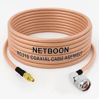 NETBOON RG316 RF Coaxial Cable MMCX Male to N Male Right Angle ...