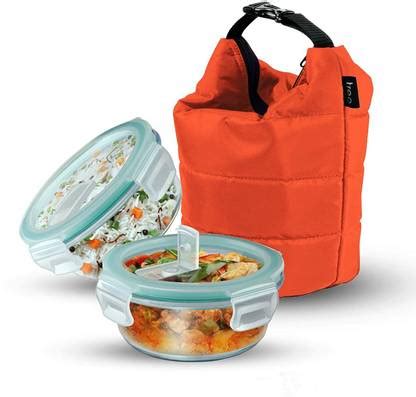 Flipkart.com | TREO By Milton Swag Borosilicate Glass Tiffin, 2 Round ...