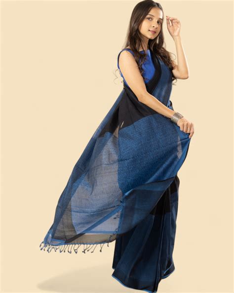 Black - Classic Organic Cotton Saree – Ethicus