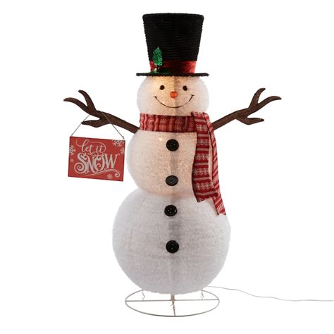 Holiday Living 66-in Freestanding Snowman Free standing decoration with ...