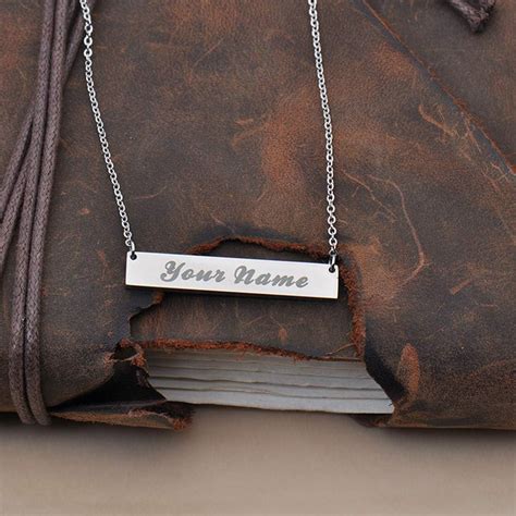 Love Wind Engraved Custom Name Necklace Horizontal | Ubuy India