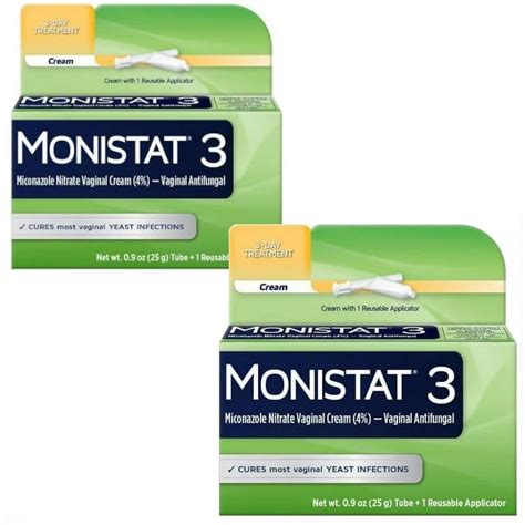 Monistat 3 Cream, 3-Day Yeast Infection Treatment for Women with ...