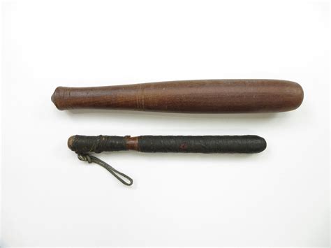 VINTAGE POLICE BILLY CLUBS LOT