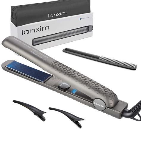 Buy Lanxim Ceramic Tourmaline Argan Oil Flat Iron Hair Straightener ...