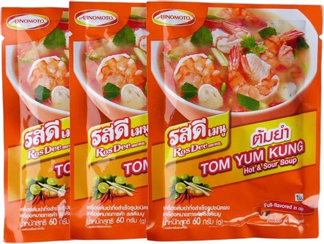 Buy Ajinomoto Rosdee Menu Rosdee Menu TOM YUM Powder, 2 Oz, 60g Pack of ...