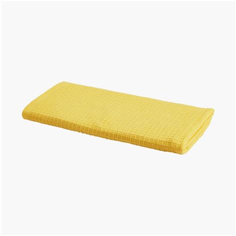 Buy PORTICO Refresho Yellow Textured Cotton Hand Towel - 40x60cm - Set ...