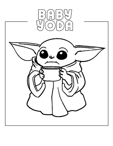 Baby Yoda Coloring Pages – Printable Coloring Pages. FREE