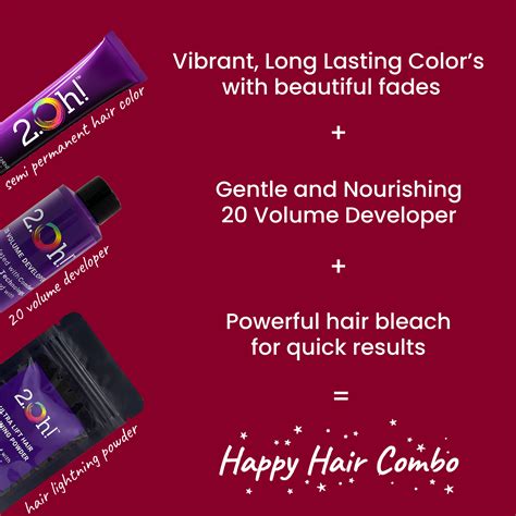 Buy 2.Oh! Bordeaux Semi Permanent Hair Color Combo Online