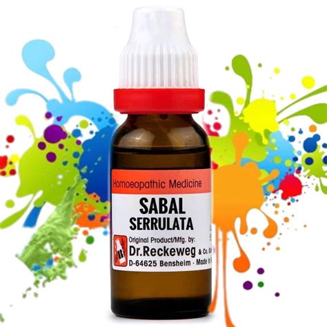 Buy Dr Reckeweg Sabal Serrulata Q Mother Tincture 20ml- SET OF 1 Bottle ...
