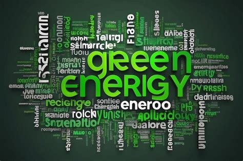 Word cloud with terms about green energy 3d render | Premium AI ...