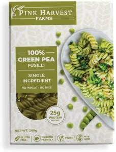 pink harvest farms 100% Green Pea Fusilli Pasta 200gm pack Fusilli ...