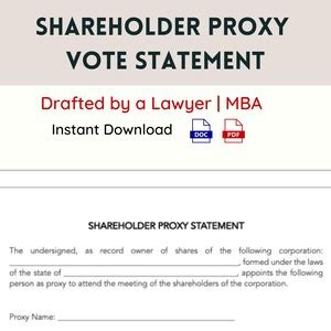 Example Shareholder Voting Proxy Form 的图像结果