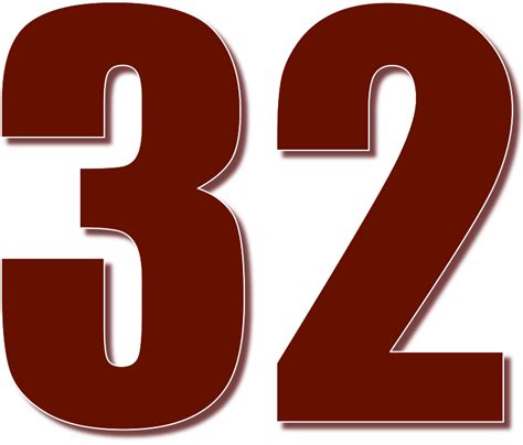 Brown Rounded Rectangle With Number 32 PNG, SVG Clip art for Web ...
