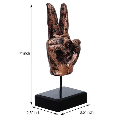 Webelkart Polyresin Modern Hand Gesture Desk Statues Human Finger ...