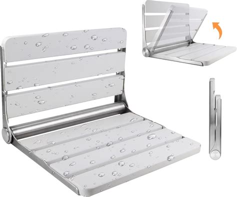 Folding Teak Shower Seat Wall Mounted,Fold Down Shower Seat,Foldable ...