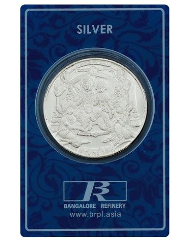 BRPL Bangalore Refinery Silver Coin Of Ram Darbar 50 Grams in 999 ...