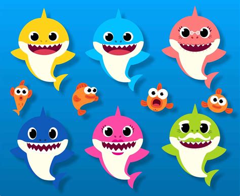 Baby Shark Svg Bundle, Baby Shark Png Clipart, Baby Shark Family ...