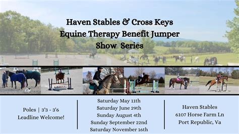 Haven Stables & Cross Keys Equine Therapy Benefit Jumper Show Series ...